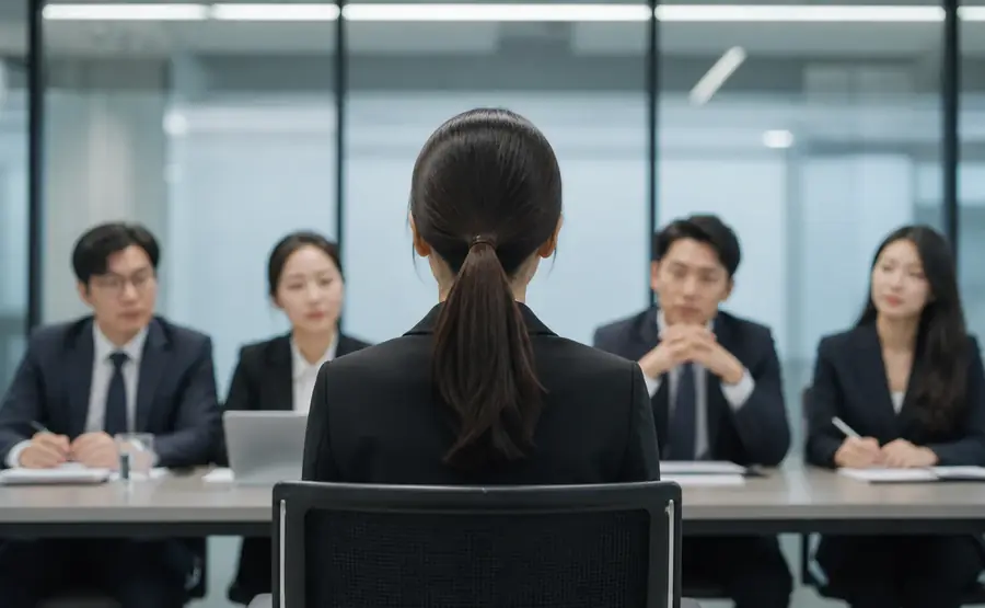 영어 인터뷰 장면