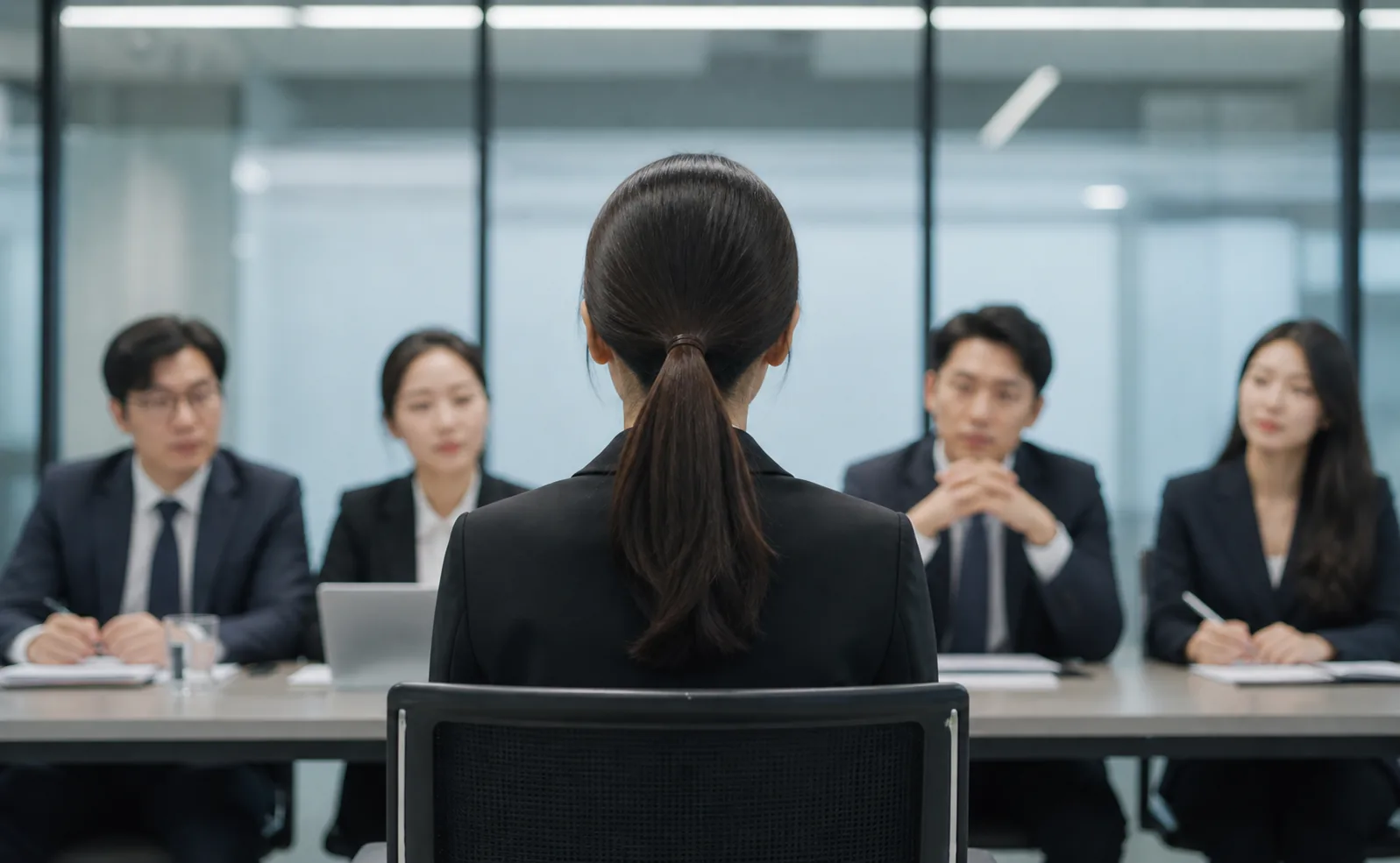 영어 인터뷰 장면